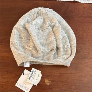 Calvin Klein Light Gray Knit Hat